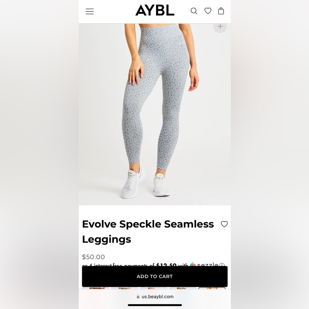 AYBL speckle seamless leggings size small